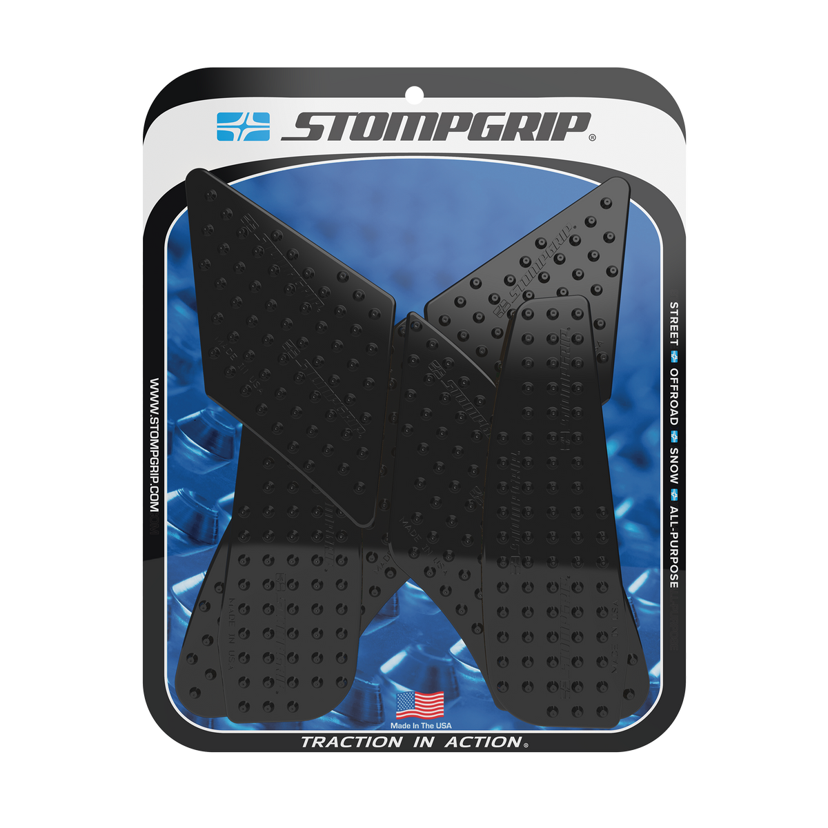 Grips de réservoir STOMPGRIP noirs pour YAMAHA R7 (2026+)