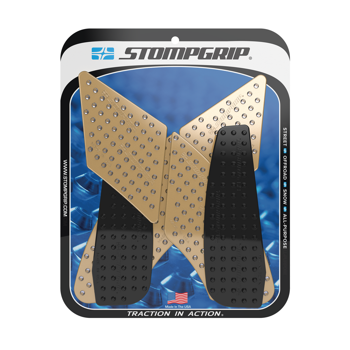 Grips de réservoir STOMPGRIP hybrides pour YAMAHA R7 (2026+)