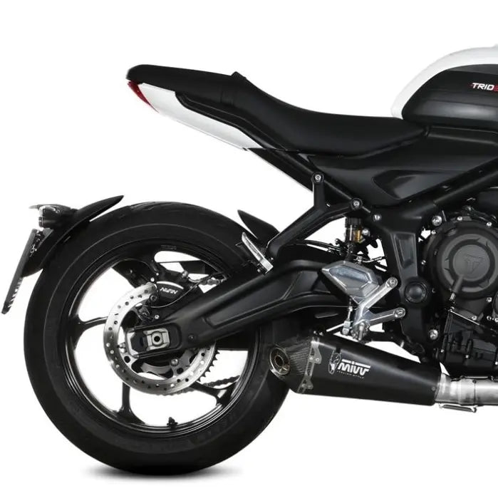 Komplette „genehmigte“ MIVV DELTA RACE BLACK-Linie | TRIUMPH TRIDENT 660