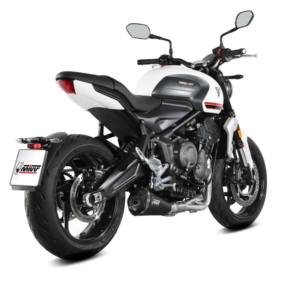 Complete line "Approved" MIVV DELTA RACE BLACK | TRIUMPH TRIDENT 660