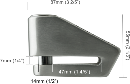Bloque Disque Moto XENA X2 Noir Mat | Homologué SRA