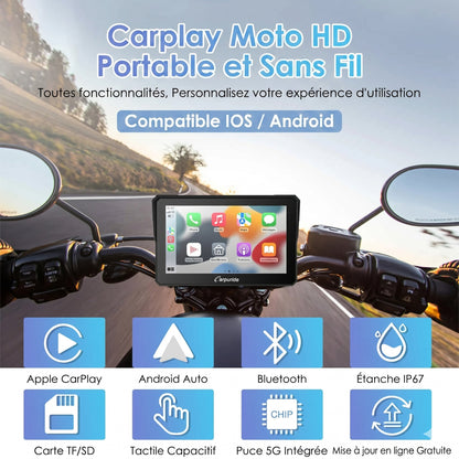 CarPlay moto Carpuride W502 – fonctions principales en français