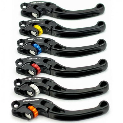 Levier de frein court XS MG BIKETEC noir pour Ducati Hypermotard V2 / SP