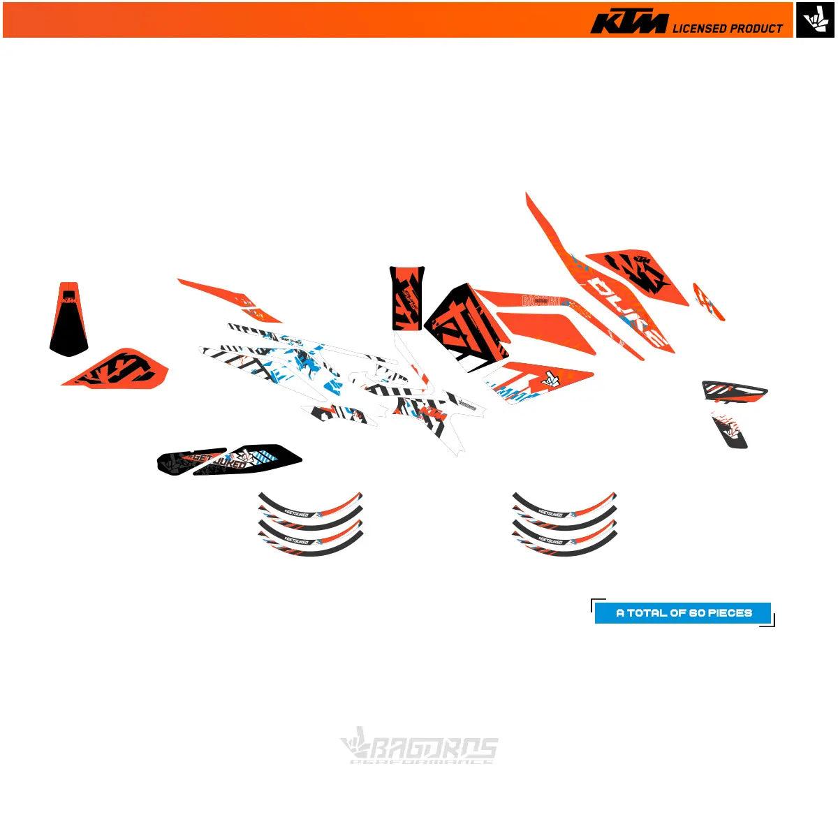 Kit déco "BASTARD" BAGOROS PERFORMANCE | KTM DUKE 790 / 890 / 890R - GEN PERFORMANCE